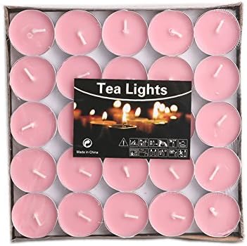 Tairacy 10/50pcs Wedding Party Round Tealights Candle Disc Floater Candles Home Decor Hot (50, Pink)