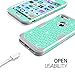 iPhone 7 Case, LONTECT Hybrid Heavy Duty Shockproof Diamond Studded Bling Rhinestone Case Dual Layer [Hard PC+ Soft Silicone] Impact Protection for Apple iPhone 7 - Teal/Grey