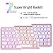 iPad Pro 10.5 Case with Keyboard 2017/ iPad Air 3rd Gen Case with Keyboard 10.5 2019, 360 Rotate 7 Color Backlit Wireless Folio Keyboard Case Cover, Auto Wake Sleep/Silent Typing, Rose Gold