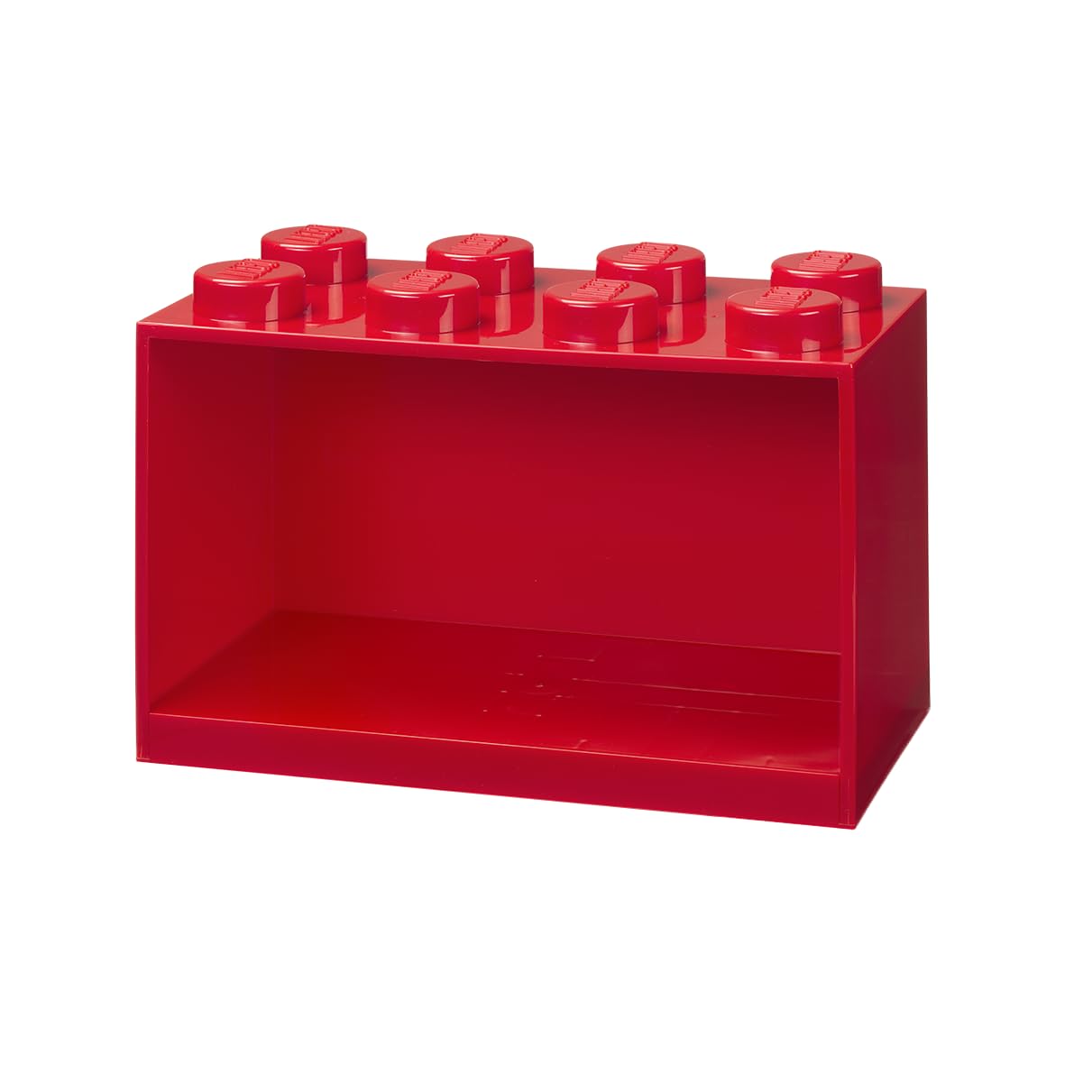 Room Copenhagen LEGO Brick Shelf 8 Knobs Red, Stackable LEGO Storage Box, Desk Organiser, Storage Box for Toys, Books, and More, Home Decor, 318 x 213 x 160 mm