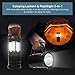 PACEARTH 2 Pack Camping Lantern Foldable LED Lamp New COB Technology Magnetic Base Portable Survival Kits Weather Resistant Storm Lights with Spotlight for Emergency, Tornado, Outage with 6 Batteries