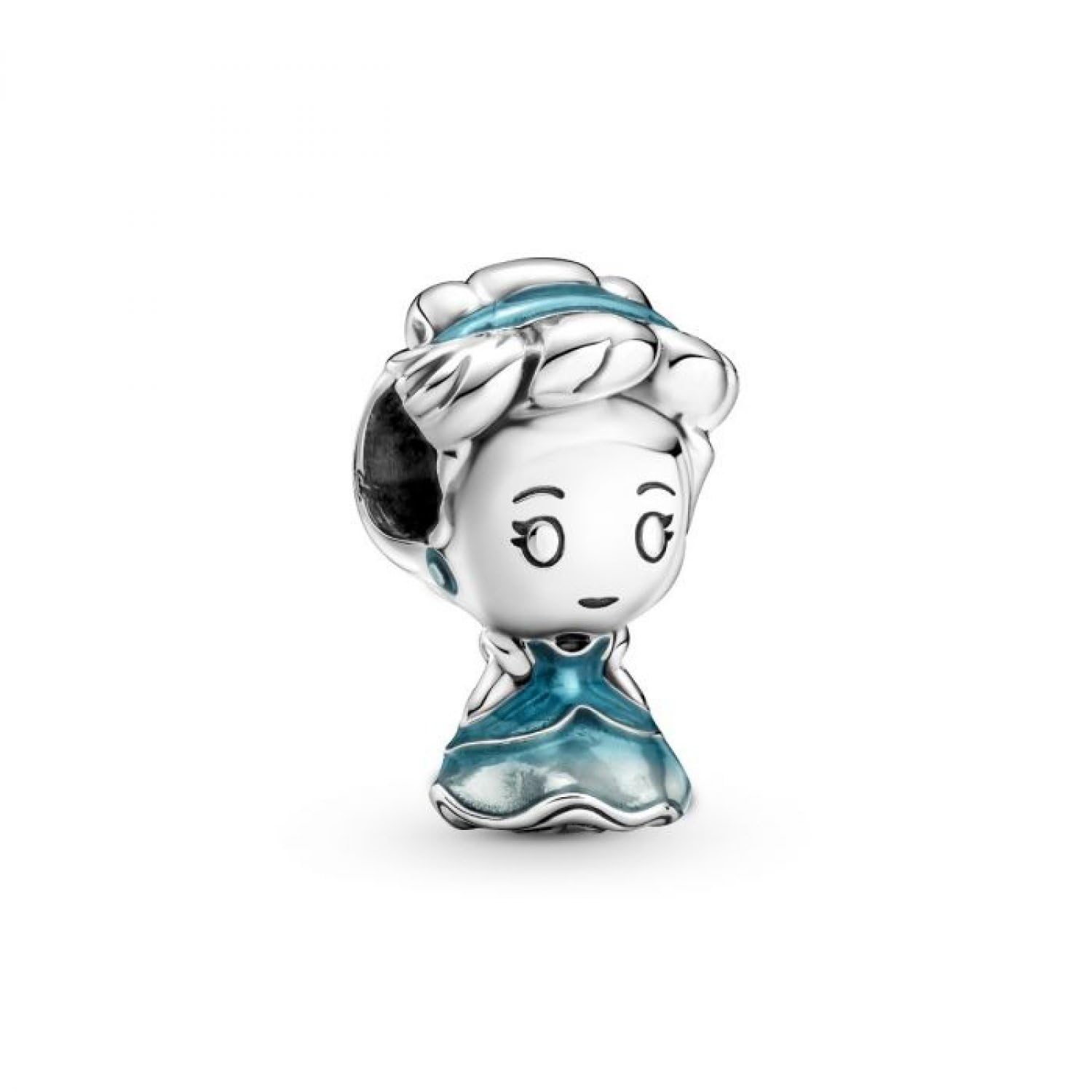 Pandora Disney Cinderella sterling silver charm with transparent mosaic blue enamel