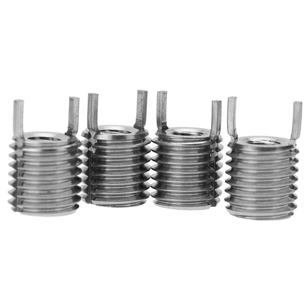Thread Repair Inserts Stainless Steel Latch Pin Screw Wire Thread Inserts Repair Accessories(#3 M6*1.0/M12*1.25/12mm/4pcs)