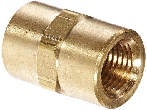 Dixon Valve BA2F2F Brass Fitting, Hex Coupling, 1/4