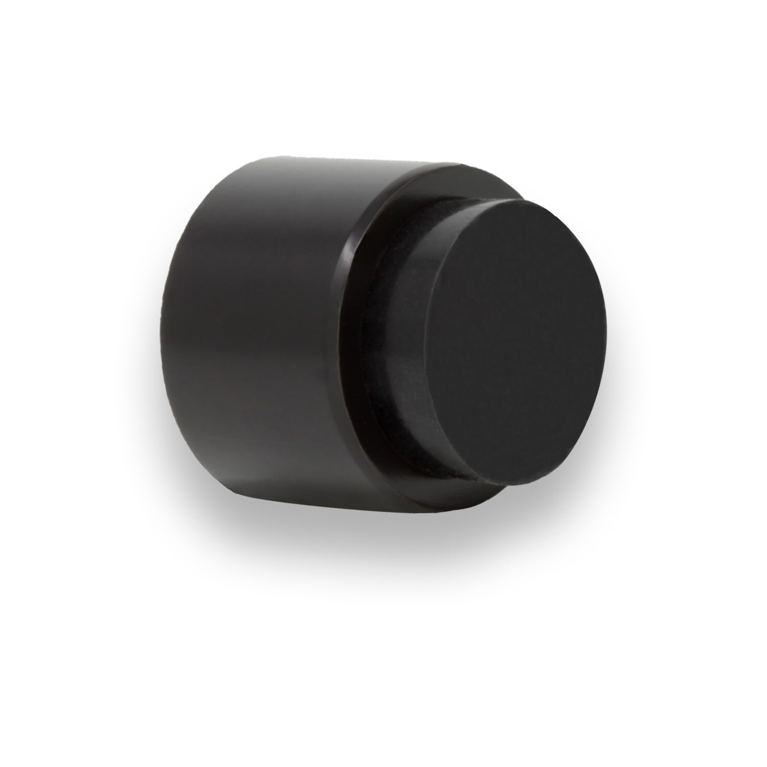EVI Herrajes | Adhesive Wall Mounted Door Stop| Ø28x28 mm | Black Finish | 100% Functional | Mod. I-198/28-NG