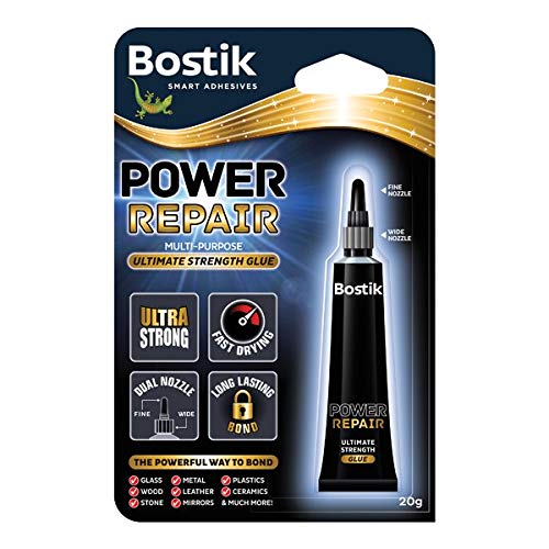 Power Repair Glue Dual Action Fine and Wide Nozzle, Clear, 20 g