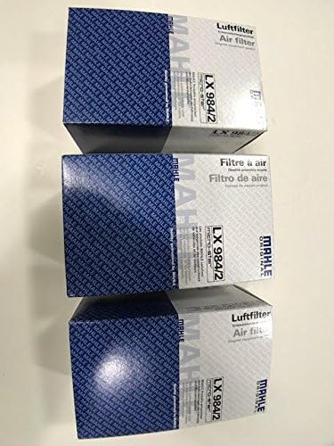 Three Mahle LX984/2 Replacement Air Filters Compatible with BMW R900, R1200 & HP2-Series Motorcycle 13 71 7 672 552