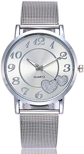 Zaidern Hot Watches for Women On Sale Clearance Womens Crystal Analog Quartz Watch,Fashion Wrist Watch Classical Business Bracelet Watches Gift Round Dial Case Stainless Steel Band Belt Watches