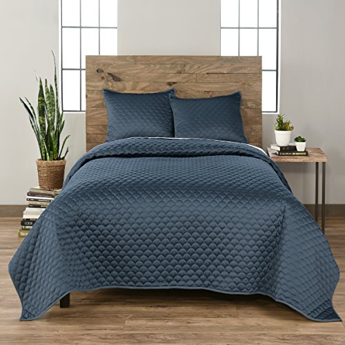 Vue Ella 3-Piece Quilt Set Queen Blue