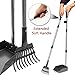 CHERPET Dog Pooper Scooper - Long Handle Tray & Rake Pick Up Pets Waste Removal Metal Durable Dog/Cat Scoopers Easy to Use Great Clean Up for Outdoor/Grass/Yard