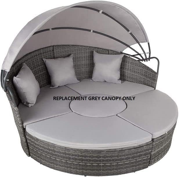 Garden Haven Rattan DayBed Replacement Grey Canopy 180cm Waterproof