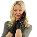 SK Hat shop Ladies Winter 3M Thinsulate Soft Genuine Leather Long Ruched Wrist Gloves Black Large