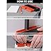10in Contour Gauge Edge Shaping Measure Ruler Contour Duplicator for Tiling Laminate Woodworking Practical Tool (Red)