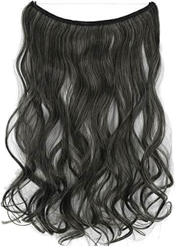 Halo Hair Extensions Invisible Elastic Wire Hairpieces No clips, No glue 8008#2/613