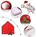Koogel Christmas Dining Chair Slipcovers, 4 Pcs 25 x 20 Inch Chair Back Covers Santa Hat Chair Covers for Christmas Banquet Holiday Festival Decor