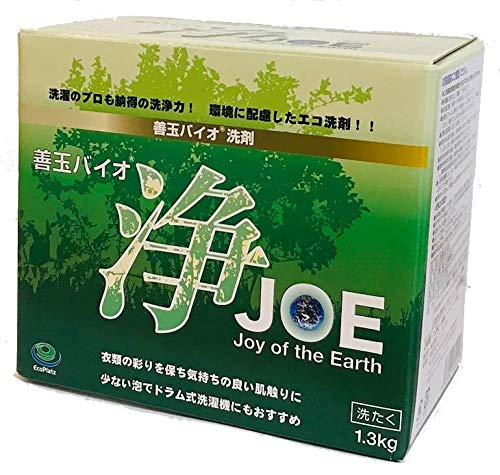エコプラッツ 善玉バイオ浄 JOE 無香料のエコ洗剤 粉末 1.3kg 1箱商品画像