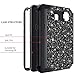 Casetego Compatible with Galaxy S8 Case,Glitter Sparkle Bling Three Layer Heavy Duty Hybrid Sturdy Shockproof Protective Cover Case for Samsung Galaxy S8,Shiny Black