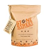 Stone Street Coffee Colombian Supremo Fresh Roasted Coffee, 1 lb Whole Bean
