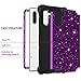 LONTECT Compatible Galaxy Note 10 Case Luxury Glitter Sparkle Bling Heavy Duty Hybrid Sturdy High Impact Shockproof Protective Cover Case for Samsung Galaxy Note 10, Shiny Purple/Black
