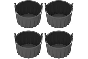 Silicone Baking Ramekins Set of 4 for Air Fryer, Nonstick Cups for Eggs, Muffins, Cupcakes, Puddings, Tarts, Custards, Dishwa