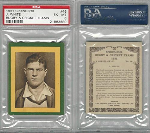 U14-4 UTC, Springbok Rugby & Cricket, 1931, 46 J. White, PSA 6 EXMT