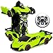Best Choice Products 1:16 Scale Kids Transforming RC Robot Race Car w/ LED Lights, Green