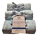 Bamboo Washcloths Face Towels for Sensitive Skin Great for Baby or Adult 6 Pack (Blue)