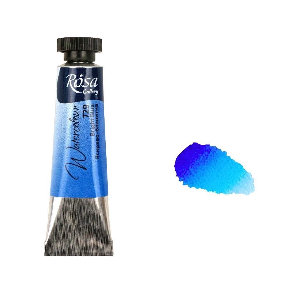 Professional Watercolour Paint, 10ml Tubes, Gallery, Artist Quality (Bright Blue)