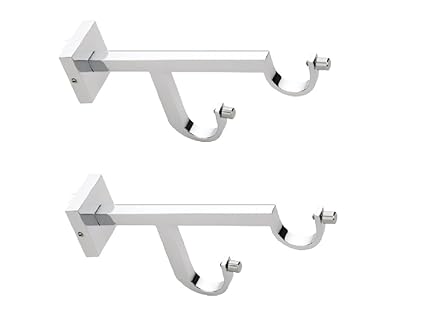 Badris Fancy DOUBLE Support Pack for Curtain Rod - Pack of 2 pieces