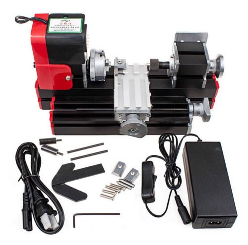 DC 12V 24W DIY Tool CNC Metal Motorized Mini Lathe Machine 20000rev/min