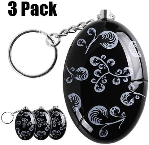Personal Alarm,3 Pack 120 dB SOS Emergency Personal Alarm Keychain Self Defense for Elderly Kids Women Adventurer Night Workers Anti-theft Alarm Bag Decoration