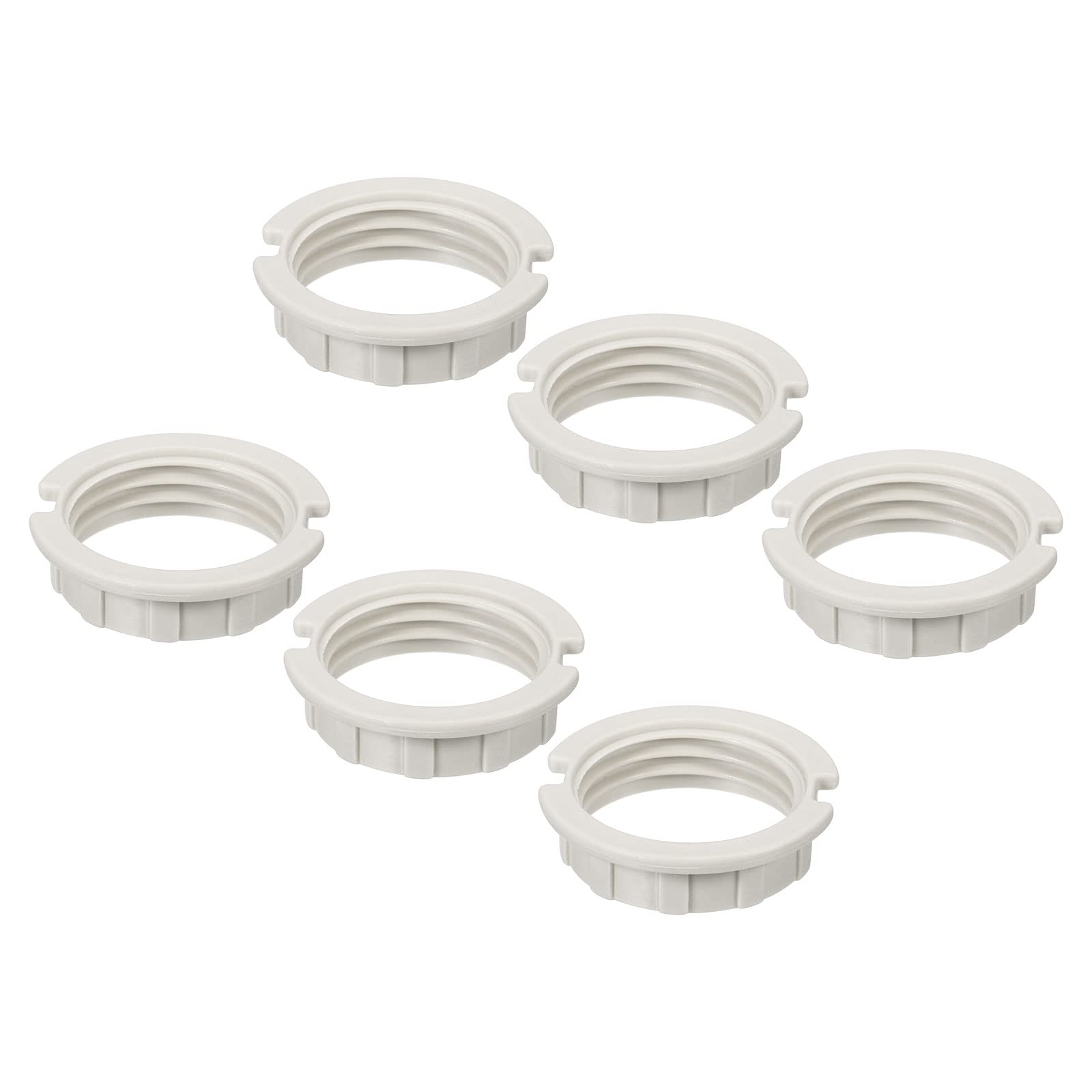 Photo 1 of MECCANIXITY G9 Light Socket Rings Lamp M20 Shade Holder Adapter Ring Replacement for Light Fixtures, White, Pack of 6