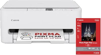 PIXMA TS6550I - Impresora Todo en Uno con Conectividad Wi-Fi y Pantalla OLED de 1,42 PIXMA Print Plan - Incluye Papel Fotográfico A4 SG-201, 5 Hojas