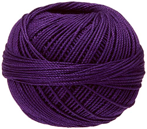 Handy Hands Lizbeth Egyptian Cotton Crochet, Tatting, Knitting Thread Size 3 (50 Grams 120 Yards) - HH03633, Purple Dark