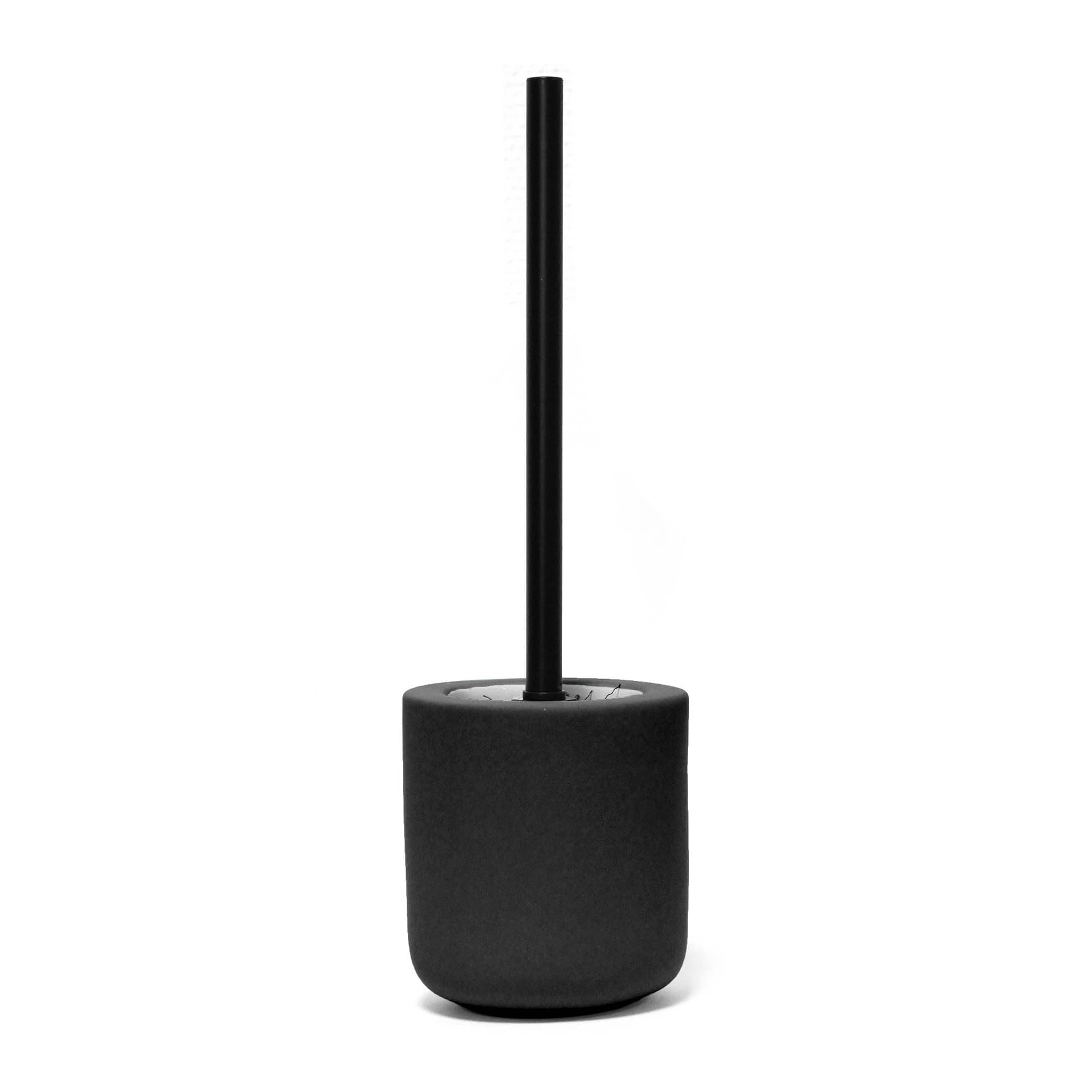 Douceur d'Intérieur 1801395 Toilet Brush, Stoneware, Black, (0) 11.4 x 38 cm