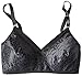 Just My Size Women's Satin Stretch Wire Free Bra, Black, 42B
