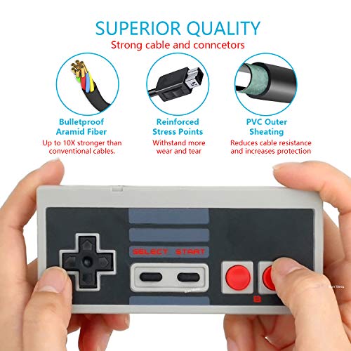 NES Classic Controller Nintendo Classic Mini Controller Game Pad 6ft Extend Link Extension Cable for Nintendo Mini NES Classic Edition Wired Joypad & Gamepads Controller with 1.8m Cable Model TRVL-5