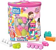 Mega Bloks First Builders Big Building Bag with Big Building Blocks, Building Toys for Toddlers (80 Pieces)