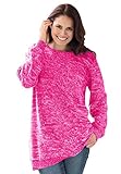 Women's Plus Size Sweater, Pullover Style In Rich Marled Yarn
