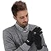 LETHMIK Mens Non-Slip Winter Gloves,Touchscreen Thick Knit Texting Gloves with Warm Wool Lining Black