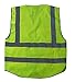 MISSLO 5 Pockets High Visibility Zipper Front Safety Vest with Reflective Strips, Neon Yellow(XS)