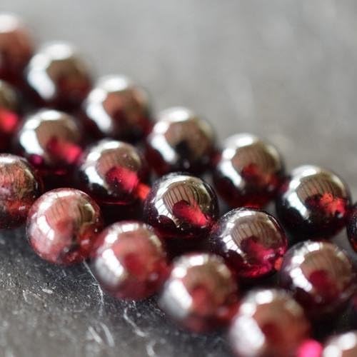 Semi-Precious Round Beads | Garnet | 6mm | Variety of Pack Sizes | Free Delivery