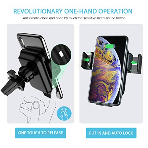image for Wireless Car Charger, CTYBB Qi Auto-Clamping Air Vent Dashboard Car Ph