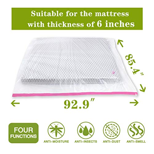 VACSAVE 6 inch Foam/Latex Mattress Vacuum Storage Bags Moving Plastic