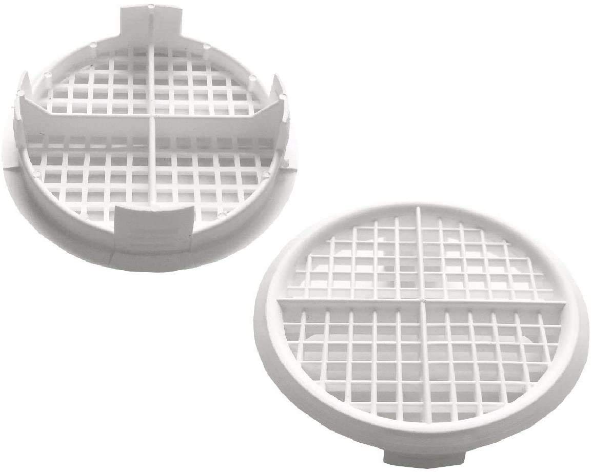 10 Number Timloc 70mm White Plastic Round Circular Push in Soffit Air Vents Vivarium