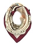 YOUR SMILE Silk Like Scarf Women's Fashion Pattern Large Square Satin Headscarf (Branch painting)