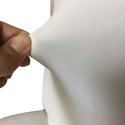 Gold Fortune Spandex Fabric Stretch Removable Washable Dining Room Chair Cover Protector Seat Slipcovers Set of 4 (Cream) - Thumbnail 3