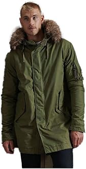 Faux Fur Trim Parka Coat 