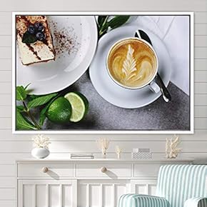 signwin Framed Canvas Wall Art Breakfast Servings Coffee...