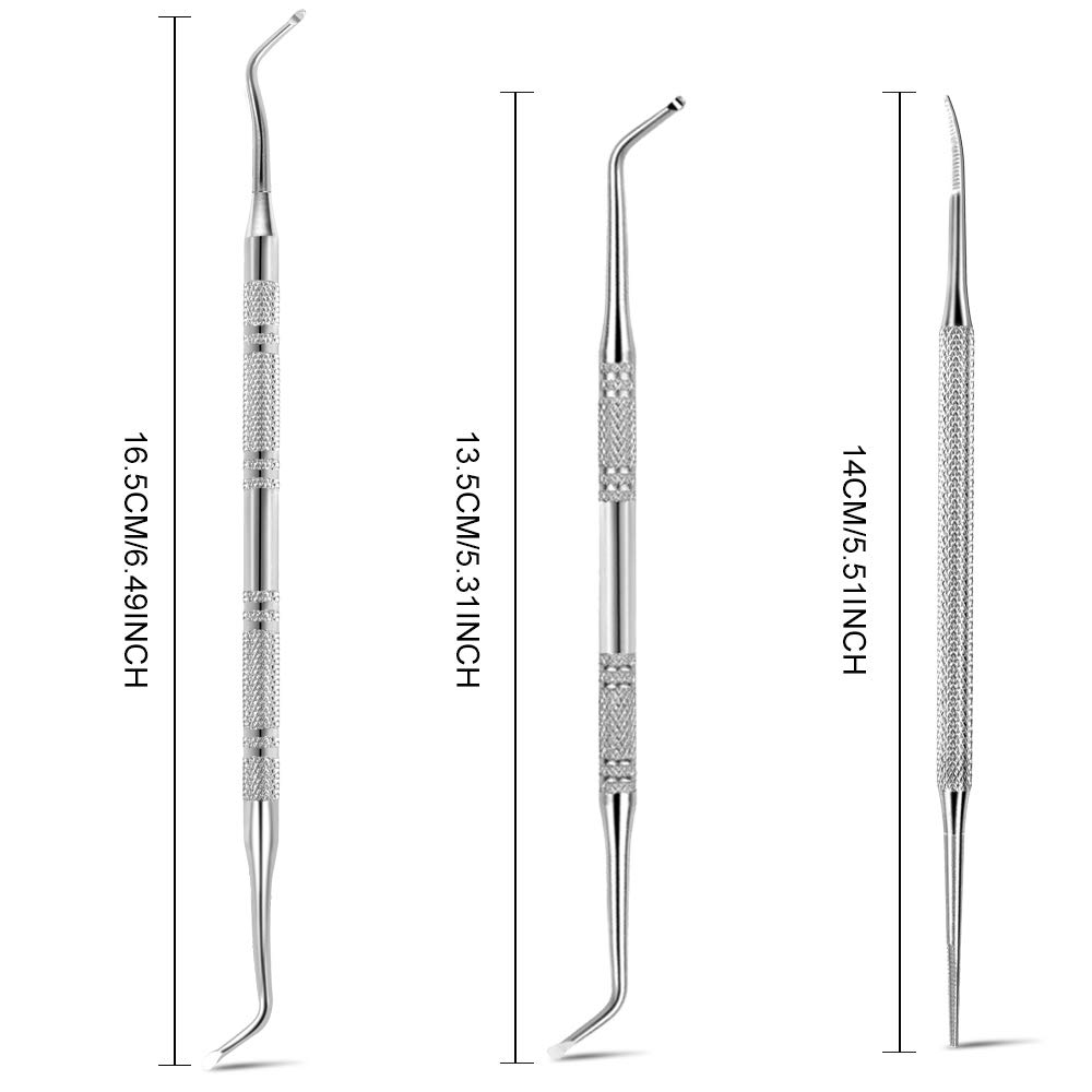 3pcs Ingrown Toenail File And Lifters, [ Upgraded ] Teenitor Professional Surgical Safe Nail Treatment Pedicure Tool Kit Under Nail Cleaner Tools Pain Relief: Beauty